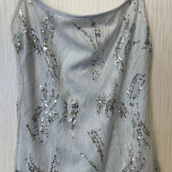 Lucy in the Sky Shimmering Silver Sequin Dress Size S - Picture 3 of 9